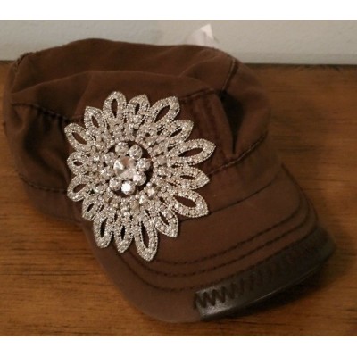 Olive & Pique Hat With Jewel Flower  eb-18541740